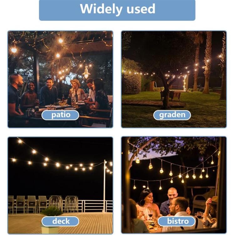 4pcs/Pack String Hanging Light Poles Fence Light Hanger With Clip Holder Hook for Outdoor Courtyard Garden - Black