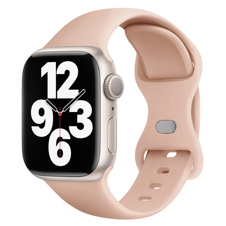 For Apple Watch Ultra 2 / 1 49mm Butterfly Buckle Silicone Watch Band with 3D Curved Film
