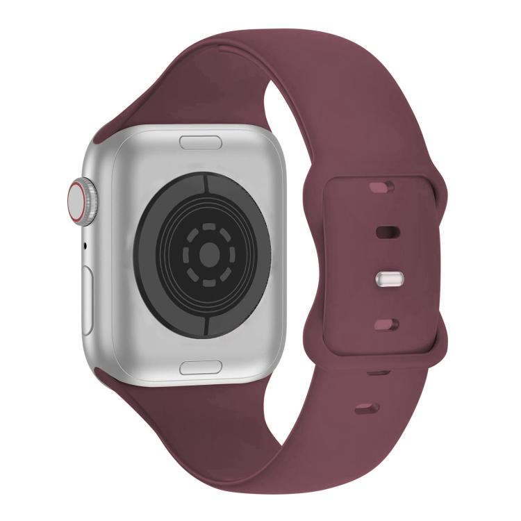 For Apple Watch Ultra 2 / 1 49mm Butterfly Buckle Silicone Watch Band with 3D Curved Film