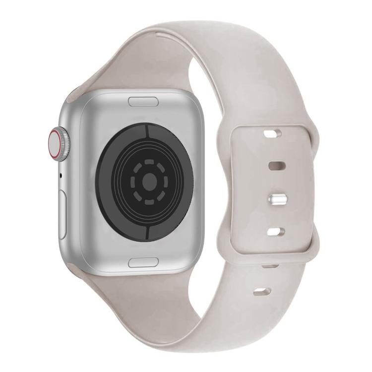 For Apple Watch Series 41mm Butterfly Buckle Silicone Watch Band with 3D Curved Film