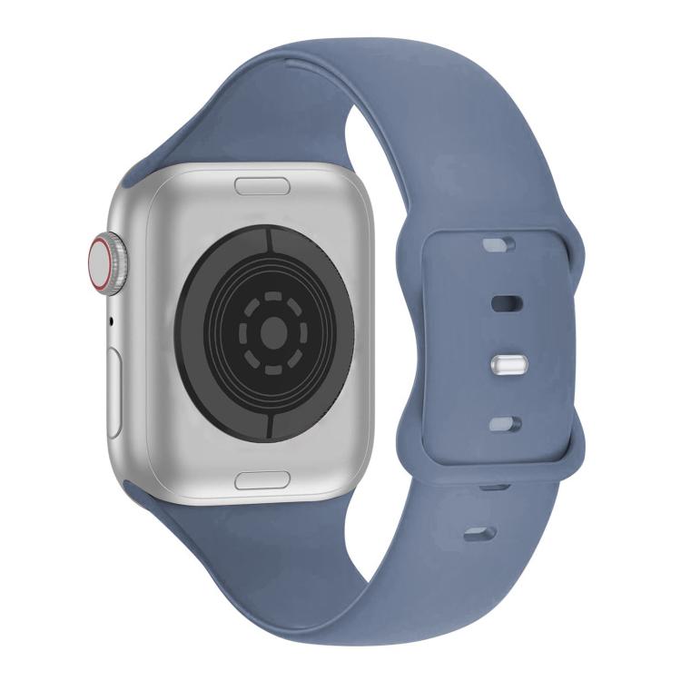 For Apple Watch Series 41mm Butterfly Buckle Silicone Watch Band with 3D Curved Film