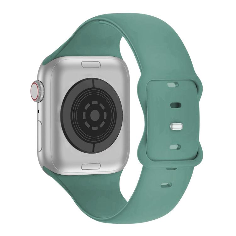 For Apple Watch Series 38mm Butterfly Buckle Silicone Watch Band with 3D Curved Film