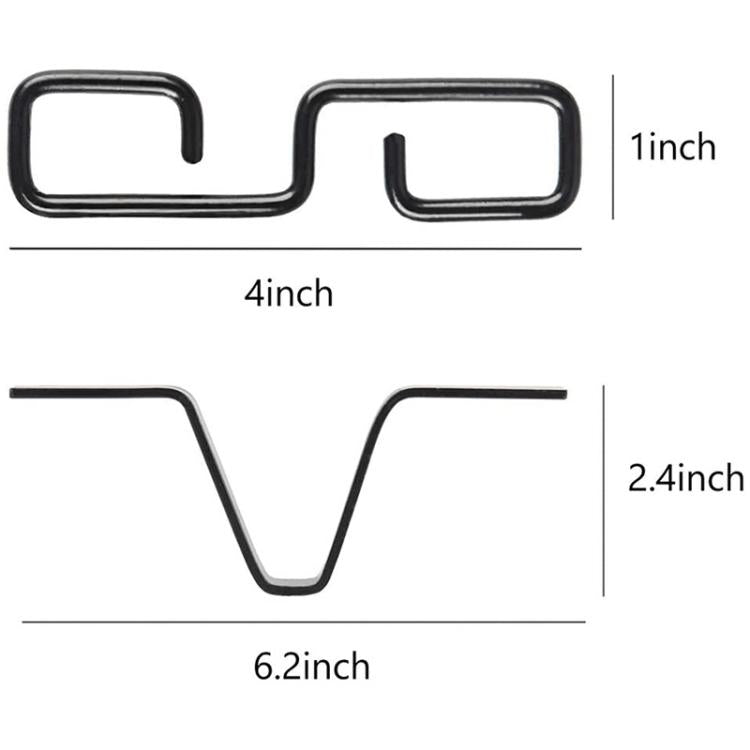 Rain Chain Gutter Adapter Chain Hook Replacement Downspout for V-Shaped Gutters - Black