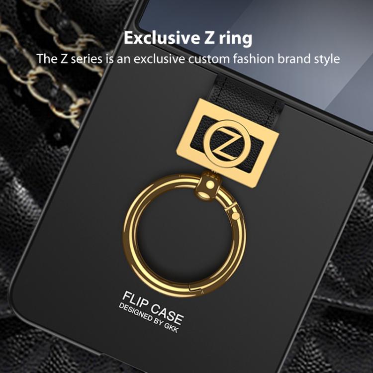 For Samsung Galaxy Z Flip7 5G GKK Integrated Ultra-thin Phone Case with Z Ring