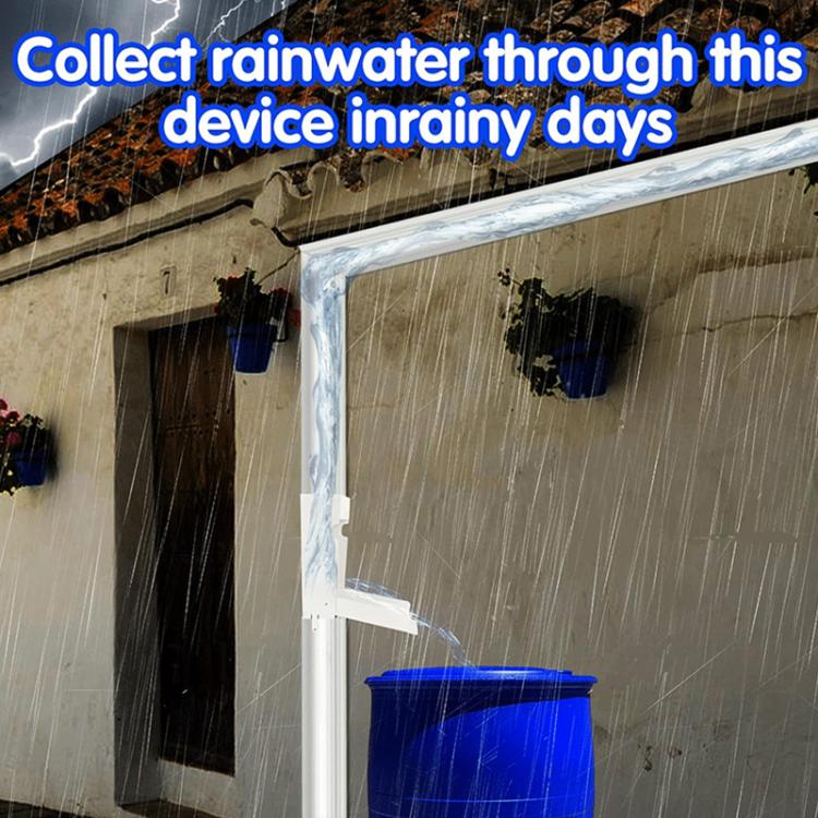 Rainwater Collector Downspout Rainwater Diverter for 3 x 4 inch Rectangular Downspout - White