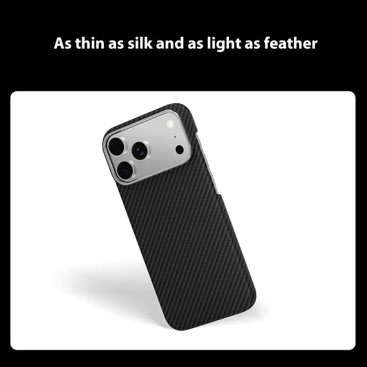For iPhone 17 Pro Max 600D Fine Grain Series Carbon Fiber MagSafe Phone Case