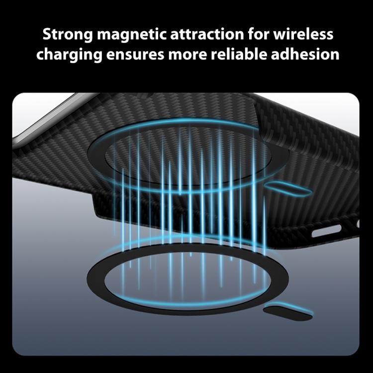For iPhone 17 Pro Max 600D Fine Grain Series Carbon Fiber MagSafe Phone Case