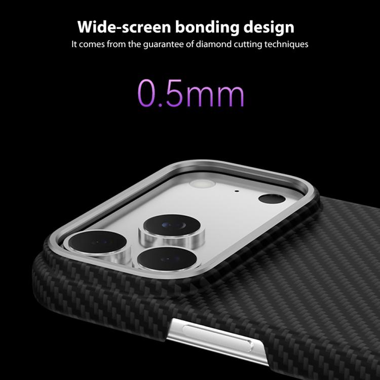 For iPhone 17 Pro Max 600D Fine Grain Series Carbon Fiber MagSafe Phone Case