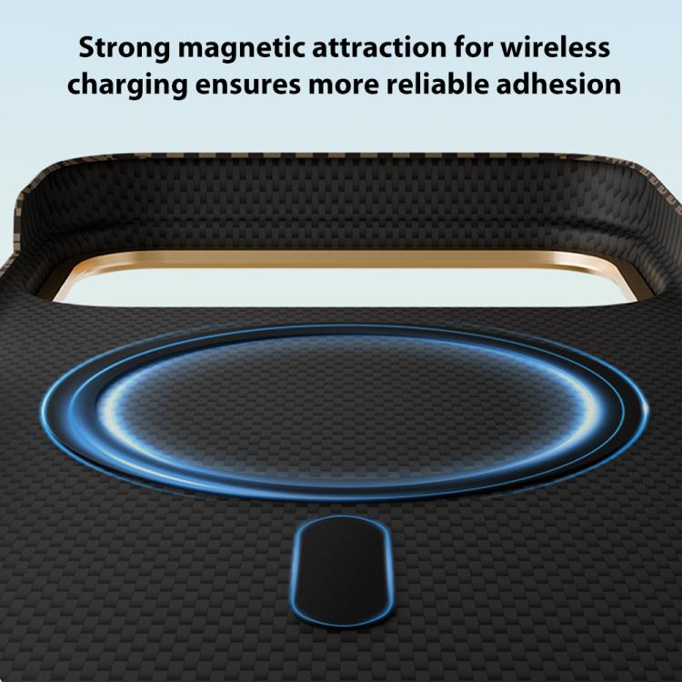 For iPhone 17 Pro Max Metal Frame Nanofiber MagSafe Magnetic Phone Case