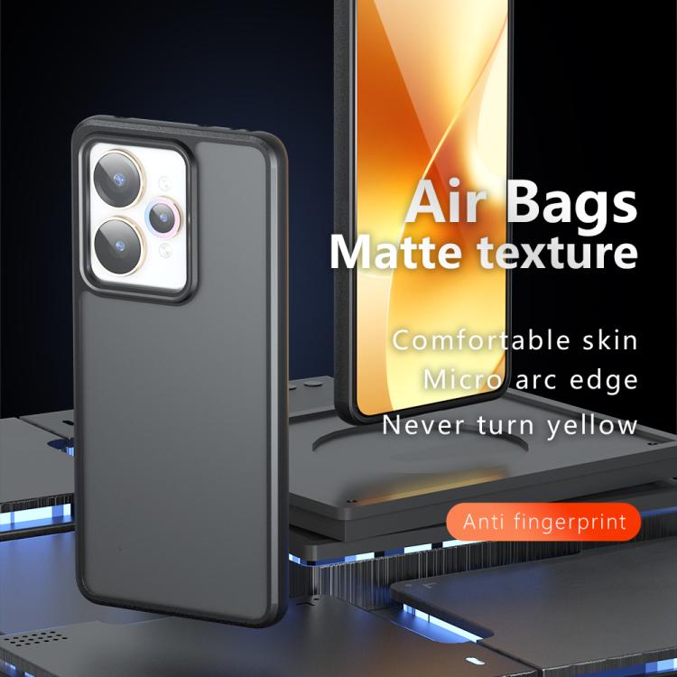 For Realme 15 / 15 Pro 5G Armor Big Pore PC Hybrid TPU Phone Case - Transparent