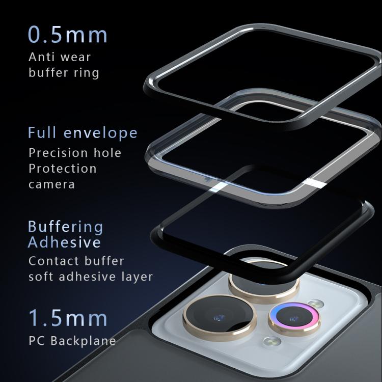 For Realme 15 / 15 Pro 5G Armor Big Pore PC Hybrid TPU Phone Case - Transparent
