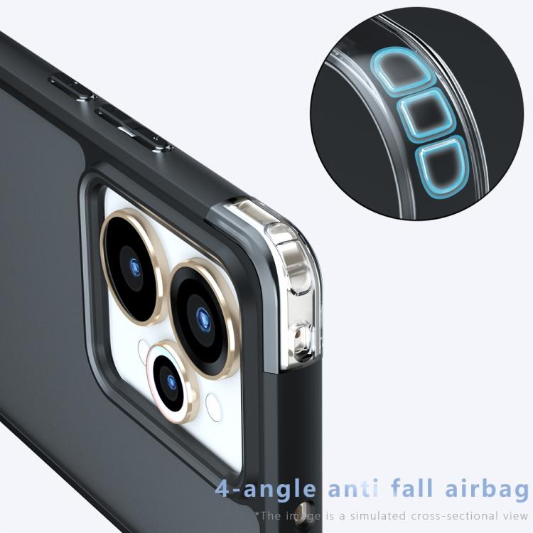 For Realme 15 / 15 Pro 5G Armor Big Pore PC Hybrid TPU Phone Case - Frosted Black