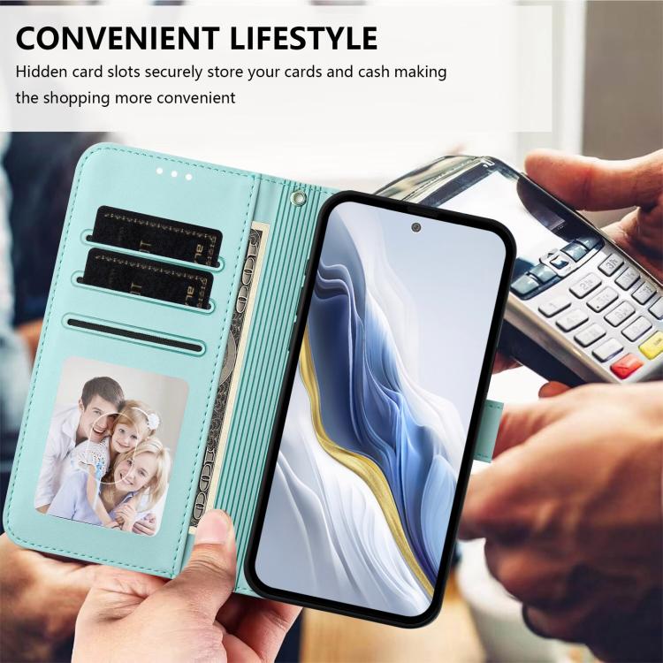 For Nothing Phone 3a Embossed Heart Cat Leather Phone Case with Hand Strap
