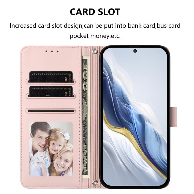 For Sony Xperia 10 VII Embossed Heart Cat Leather Phone Case with Hand Strap
