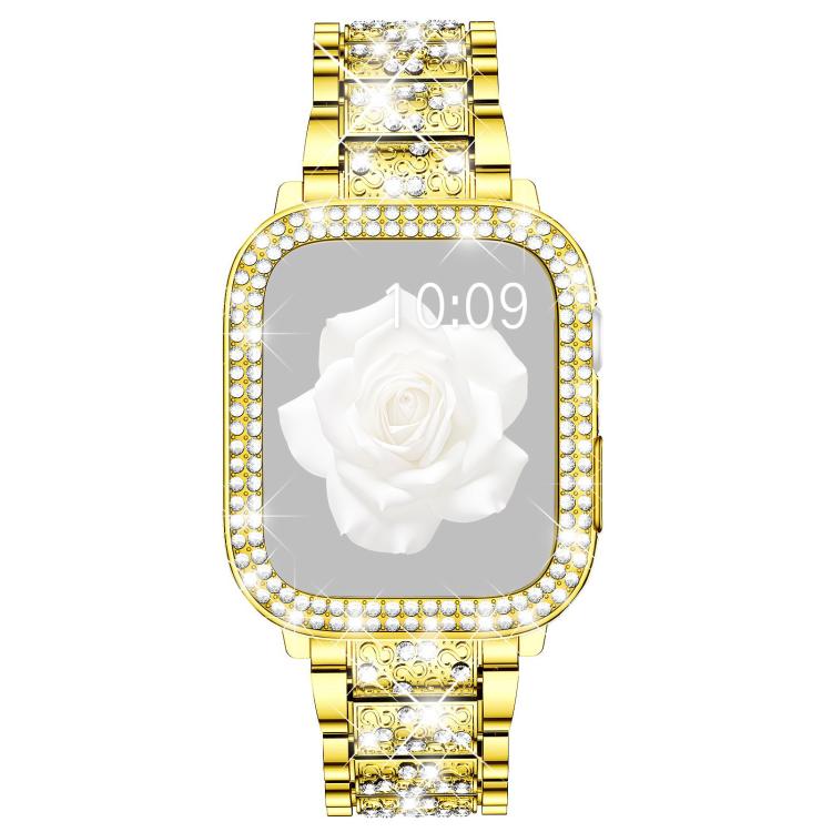 For Apple Watch Series 40mm xDfind Diamond Jewelry Metal Watch Band with Case