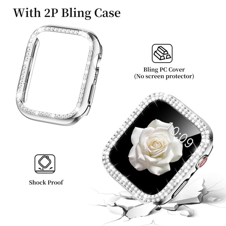 For Apple Watch Ultra 2 / 1 49mm xDfind Diamond Jewelry Metal Watch Band with Case