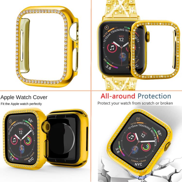 For Apple Watch Series 38mm xDfind Bling Diamond Jewelry Metal Watch Band with Case