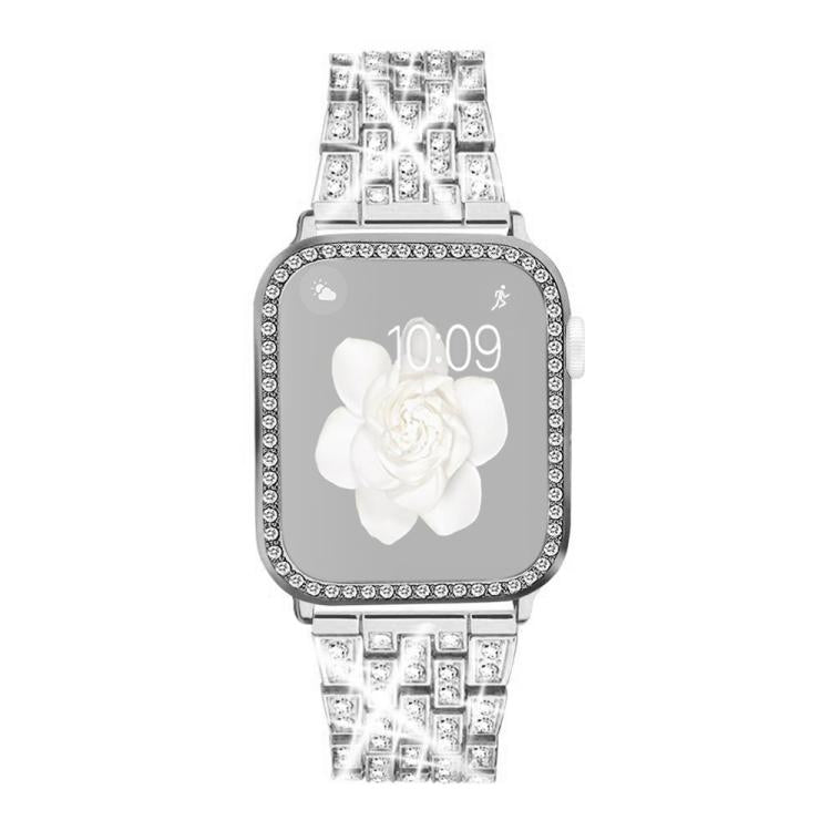 For Apple Watch Series 38mm xDfind Bling Diamond Jewelry Metal Watch Band with Case