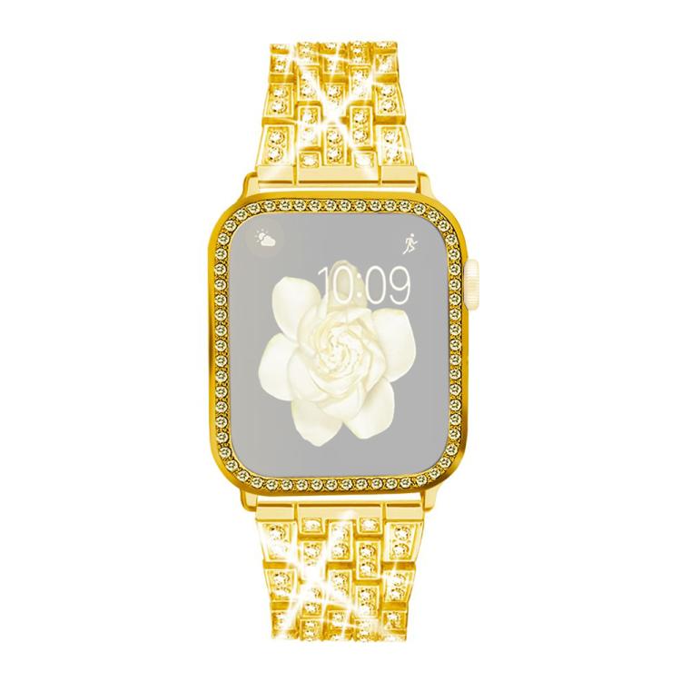 For Apple Watch Series 42mm xDfind Bling Diamond Jewelry Metal Watch Band with Case