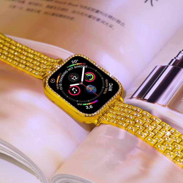 For Apple Watch Series 42mm xDfind Bling Diamond Jewelry Metal Watch Band with Case