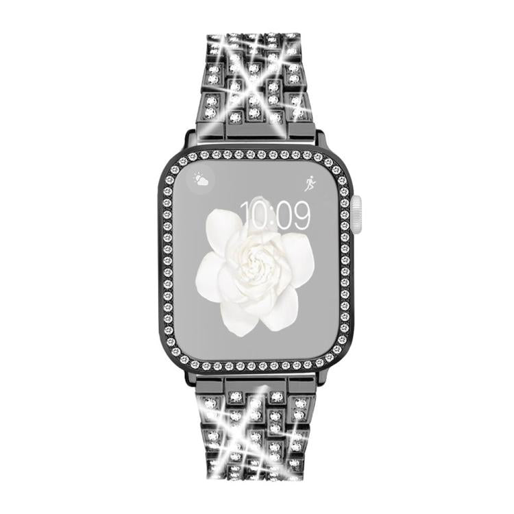For Apple Watch Ultra 2 / 1 49mm xDfind Bling Diamond Jewelry Metal Watch Band with Case