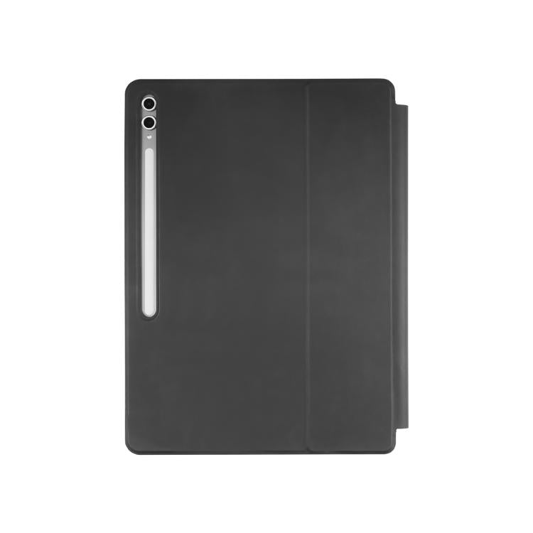 For Samsung Galaxy Tab S10 FE+ P820 Magnetic Bluetooth Keyboard Leather Tablet Case - Black