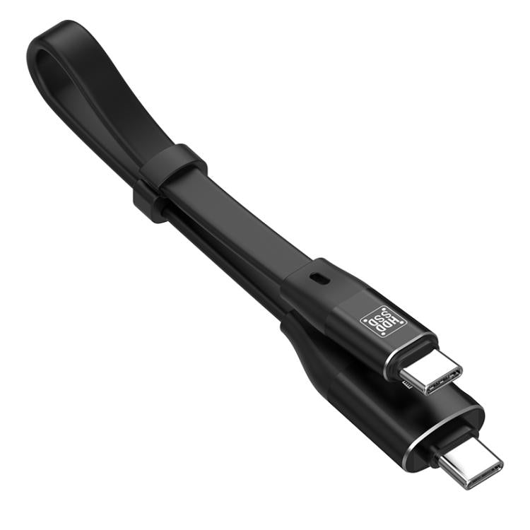 OTG Type-C to Type-C USB3.1 Gen2 High Speed Charging Cable with Card Reader, Length:20cm - Black