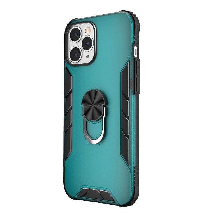 For iPhone 12 Pro Max Magnetic Frosted PC + Matte TPU Shockproof Case with Ring Holder