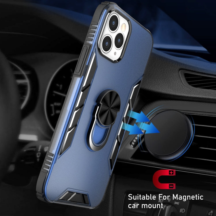 For iPhone 12 Pro Max Magnetic Frosted PC + Matte TPU Shockproof Case with Ring Holder