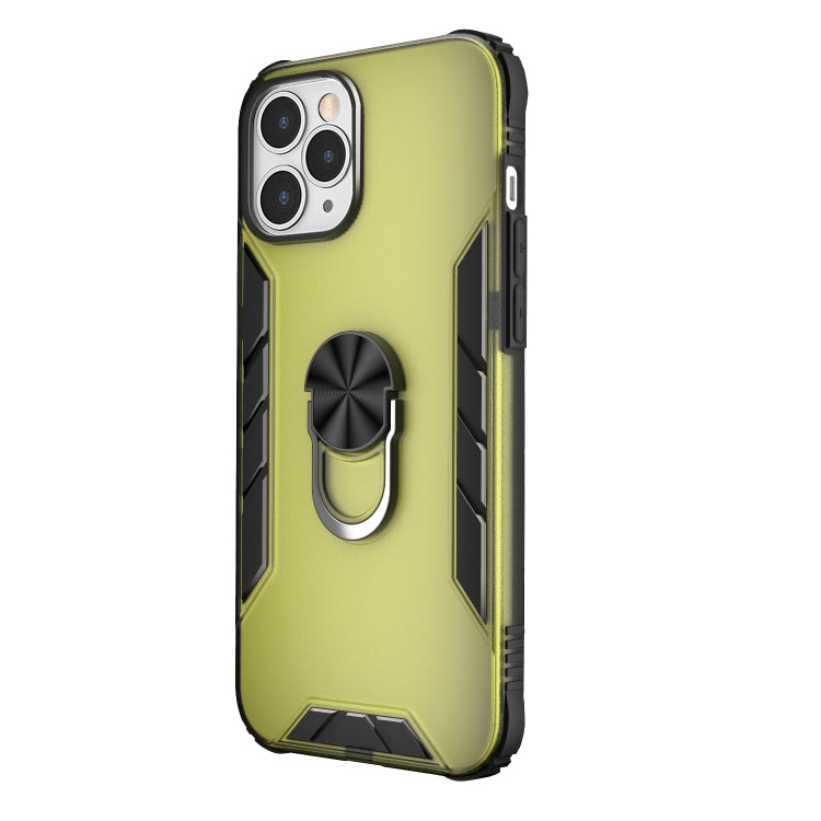 For iPhone 12 Pro Max Magnetic Frosted PC + Matte TPU Shockproof Case with Ring Holder