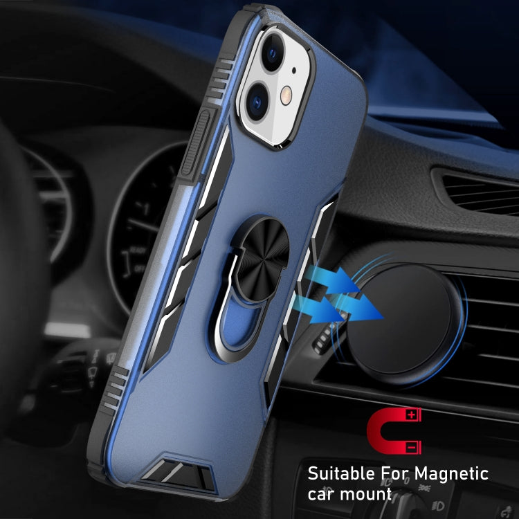 For iPhone 12 mini Magnetic Frosted PC + Matte TPU Shockproof Case with Ring Holder