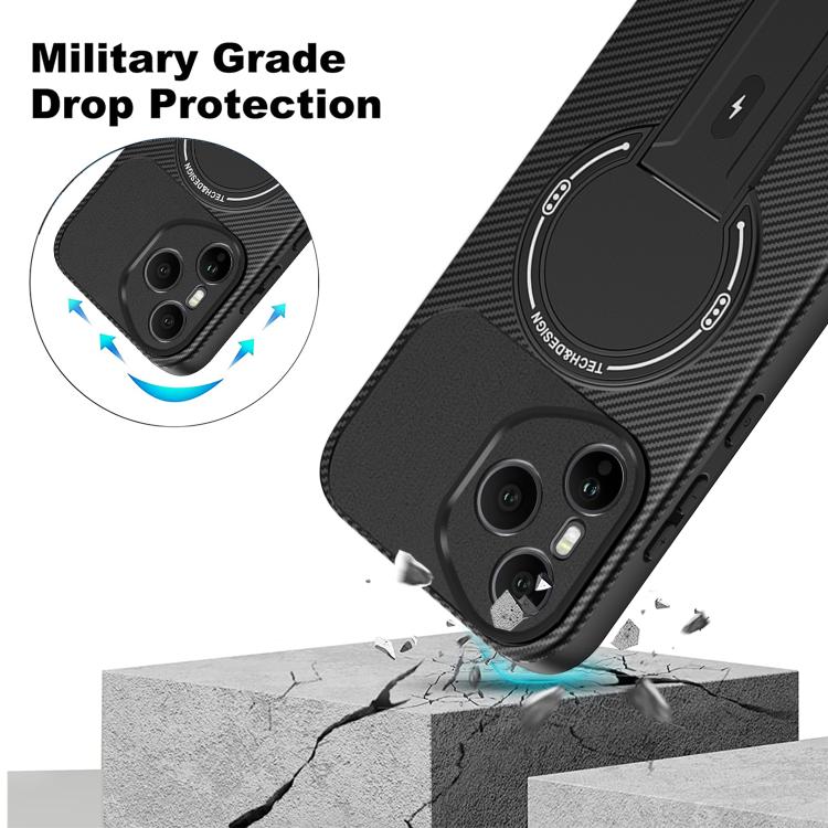 For Honor 400 Pro Global 160.8mm Carbon Fiber Texture MagSafe Phone Case with Holder