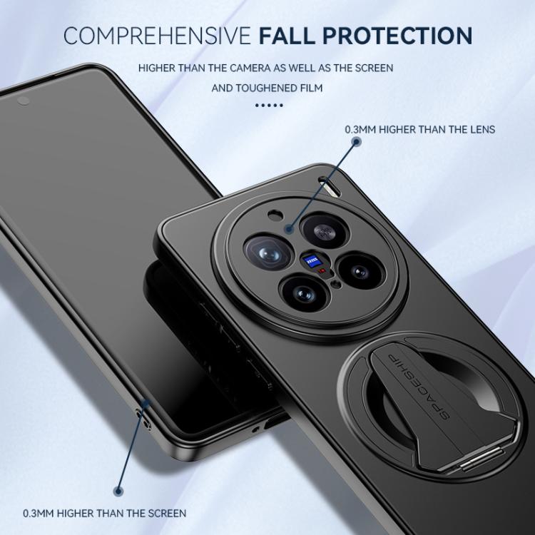 For vivo X100s Spaceship MagSafe Folding Holder Phone Case
