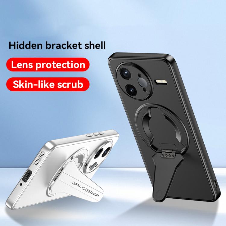 For Redmi K70E Spaceship MagSafe Folding Holder Phone Case