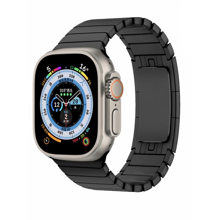 For Apple Watch Series 44mm Original Buckle 316 Steel Watch Band with 3D Curved Film