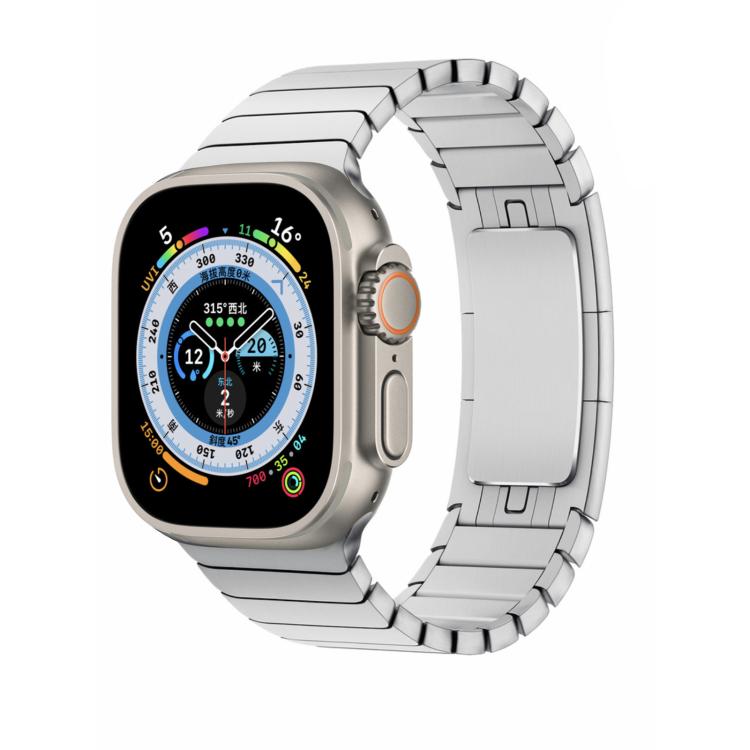 For Apple Watch Series 41mm Original Buckle 316 Steel Watch Band with 3D Curved Film