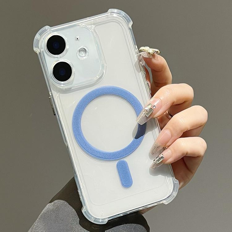 For iPhone 12 Electroplating TPU Hybrid PC Four Corners Shockproof MagSafe Phone Case