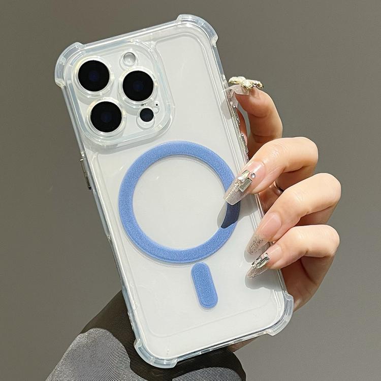 For iPhone 12 Pro Max Electroplating TPU Hybrid PC Four Corners Shockproof MagSafe Phone Case