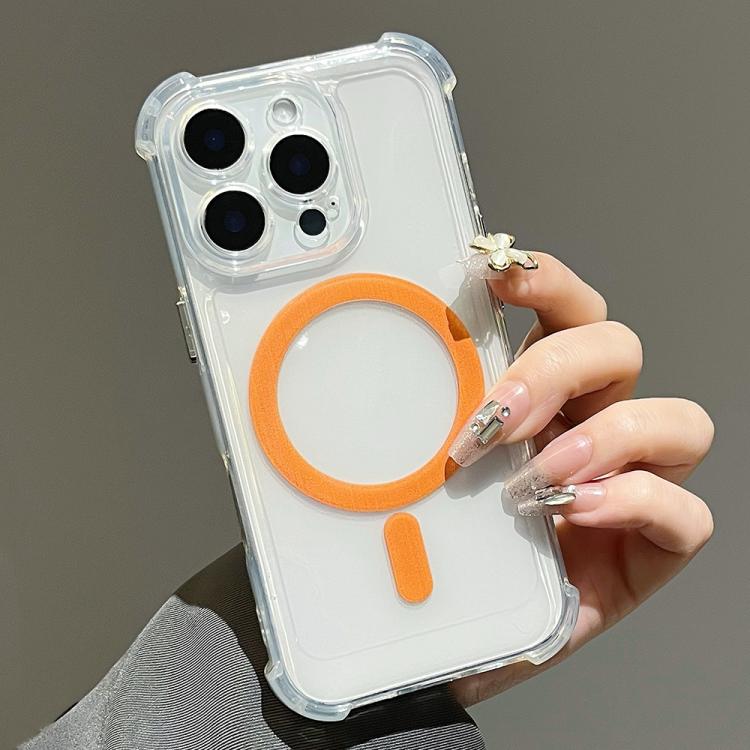 For iPhone 12 Pro Electroplating TPU Hybrid PC Four Corners Shockproof MagSafe Phone Case