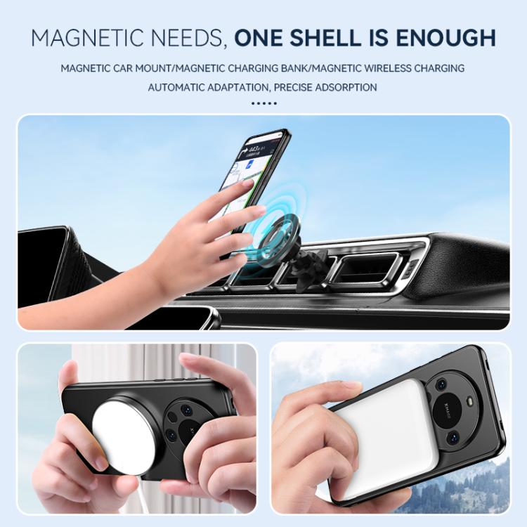 For Huawei Mate 50 Pro Spaceship MagSafe Folding Holder Phone Case