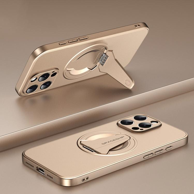 For iPhone 13 Pro Max Spaceship MagSafe Folding Holder Phone Case
