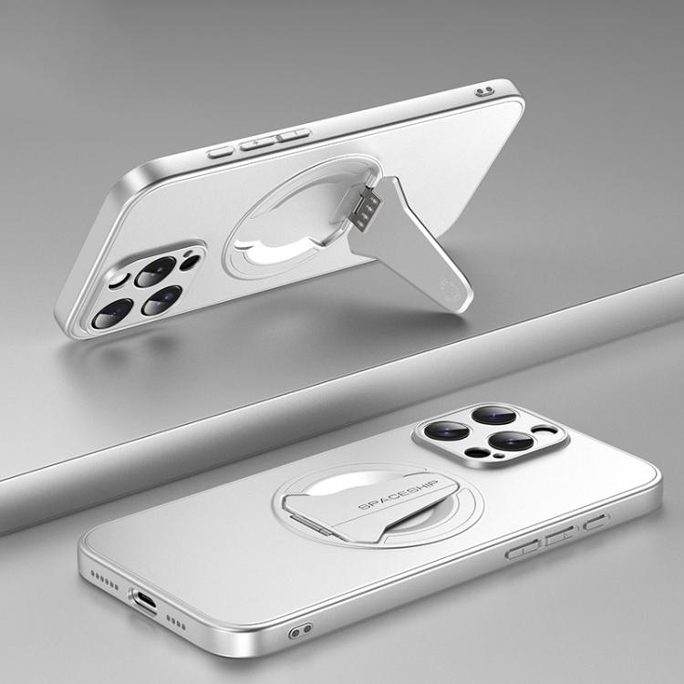 For iPhone 13 Pro Max Spaceship MagSafe Folding Holder Phone Case