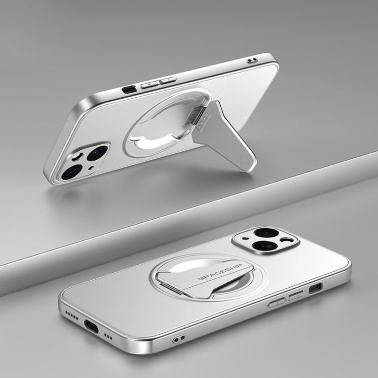For iPhone 14 Spaceship MagSafe Folding Holder Phone Case