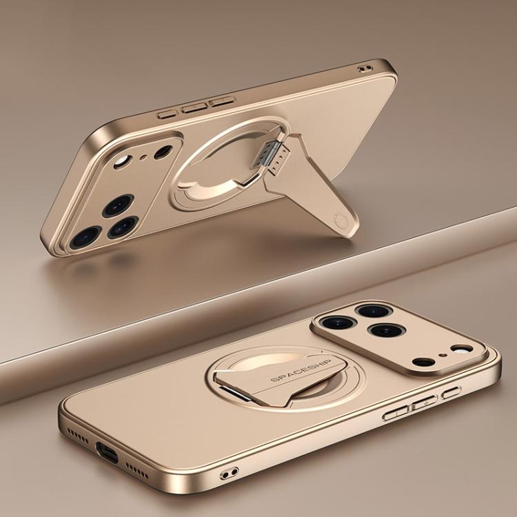 For iPhone 17 Pro Max Spaceship MagSafe Folding Holder Phone Case