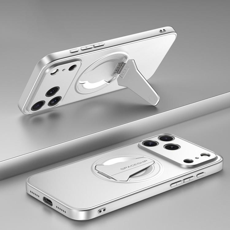 For iPhone 17 Pro Max Spaceship MagSafe Folding Holder Phone Case