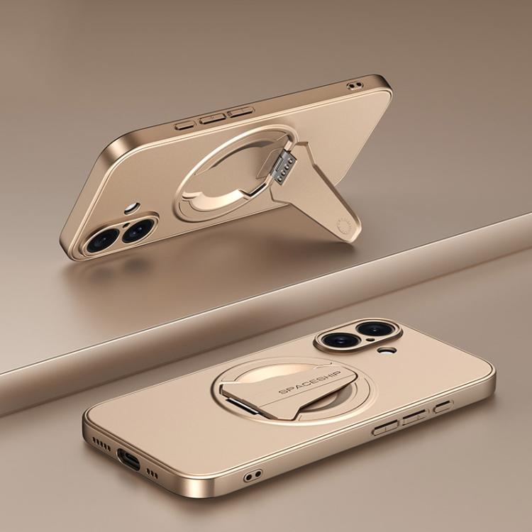 For iPhone 17 Spaceship MagSafe Folding Holder Phone Case