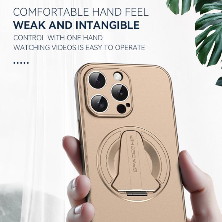 For iPhone 13 Pro Spaceship MagSafe Folding Holder Phone Case