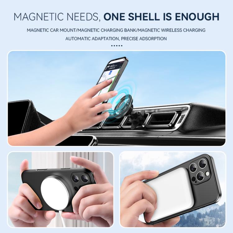 For iPhone 15 Pro Spaceship MagSafe Folding Holder Phone Case