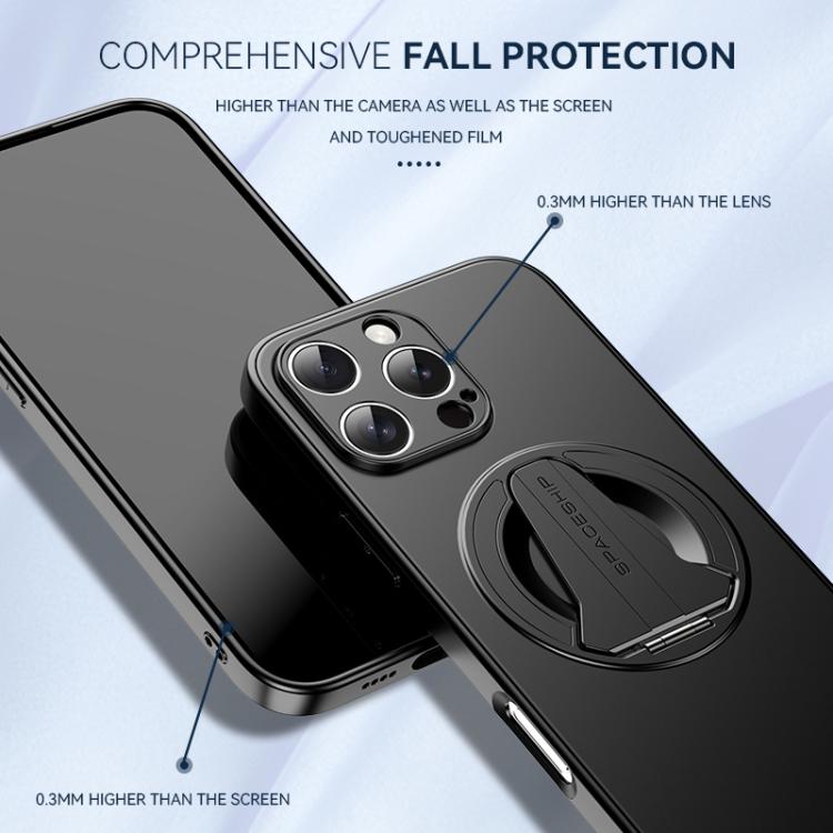 For iPhone 15 Pro Spaceship MagSafe Folding Holder Phone Case