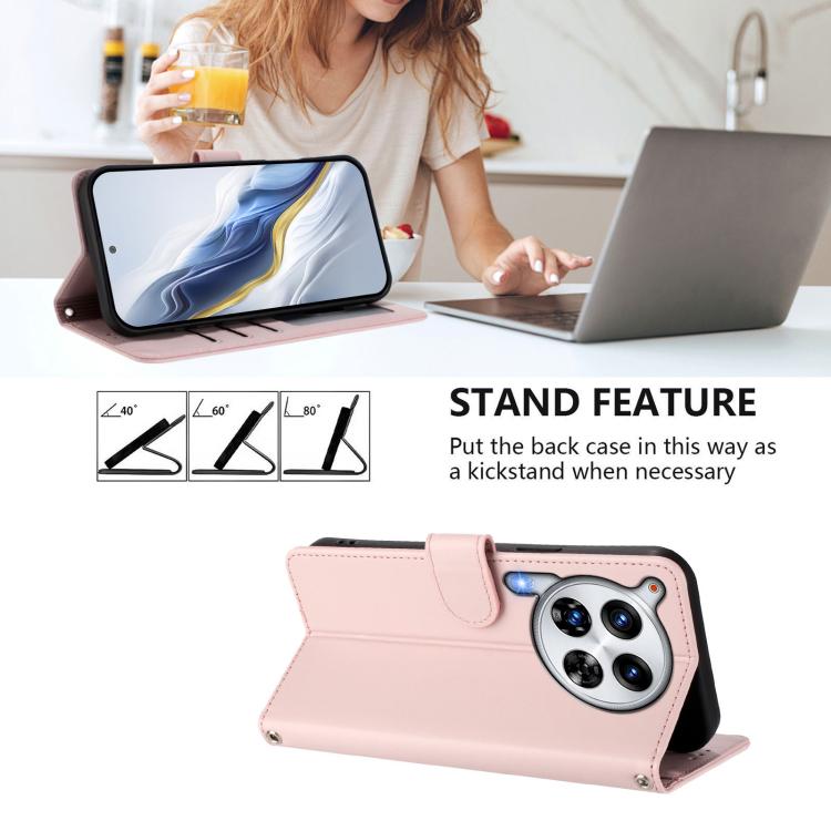 For Tecno Camon 30 Premier 5G Embossed Heart Cat Leather Phone Case with Hand Strap